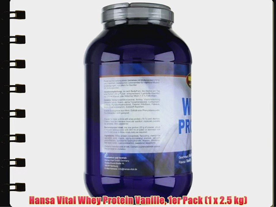 Hansa Vital Whey Protein Vanille 1er Pack (1 x 2.5 kg)