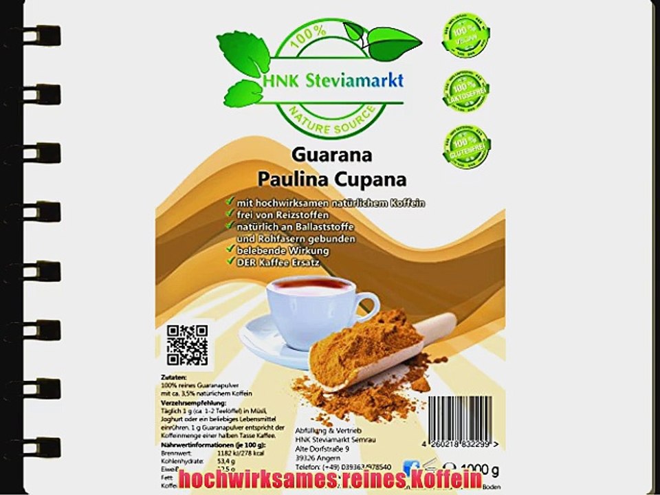 HNK Guarana Paulina Cupana pur 1er Pack (1 x 1kg)