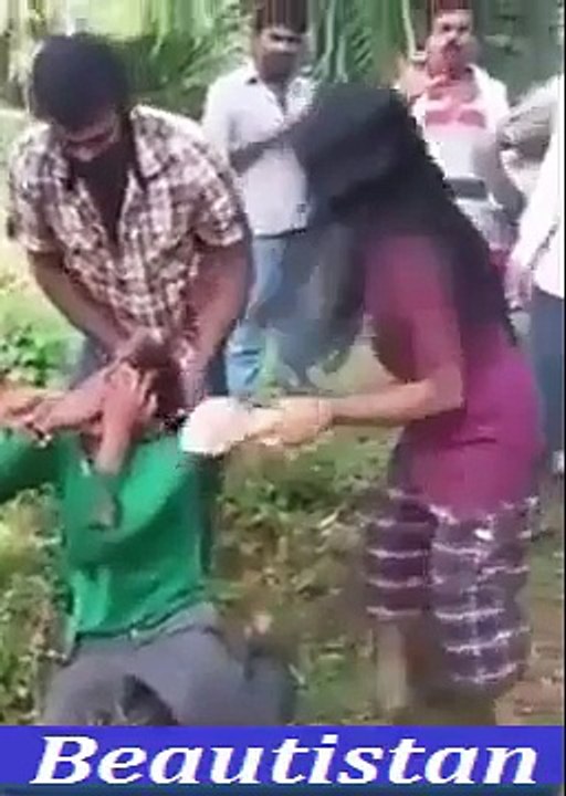 ishq ka anjamm hahahah a girl beating a guy