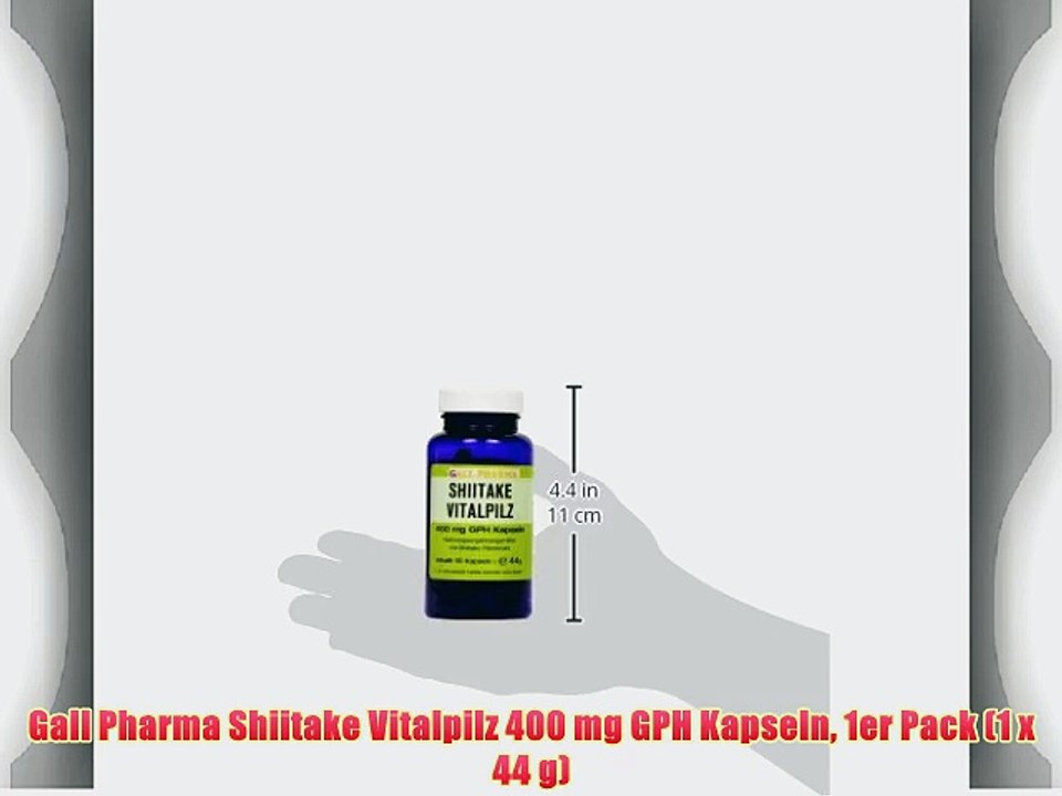 Gall Pharma Shiitake Vitalpilz 400 mg GPH Kapseln 1er Pack (1 x 44 g)