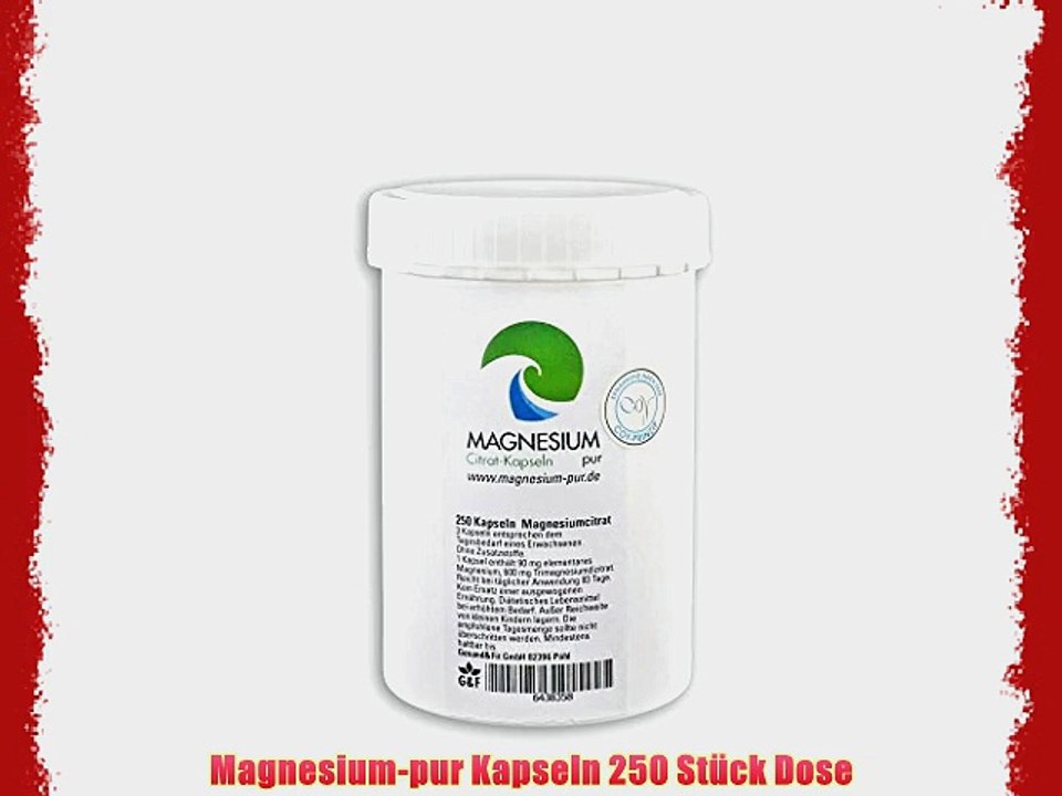 Magnesium-pur Kapseln 250 St?ck Dose