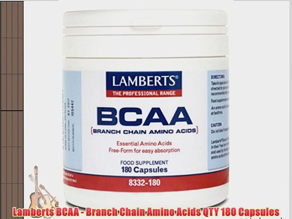Lamberts BCAA - Branch Chain Amino Acids QTY 180 Capsules