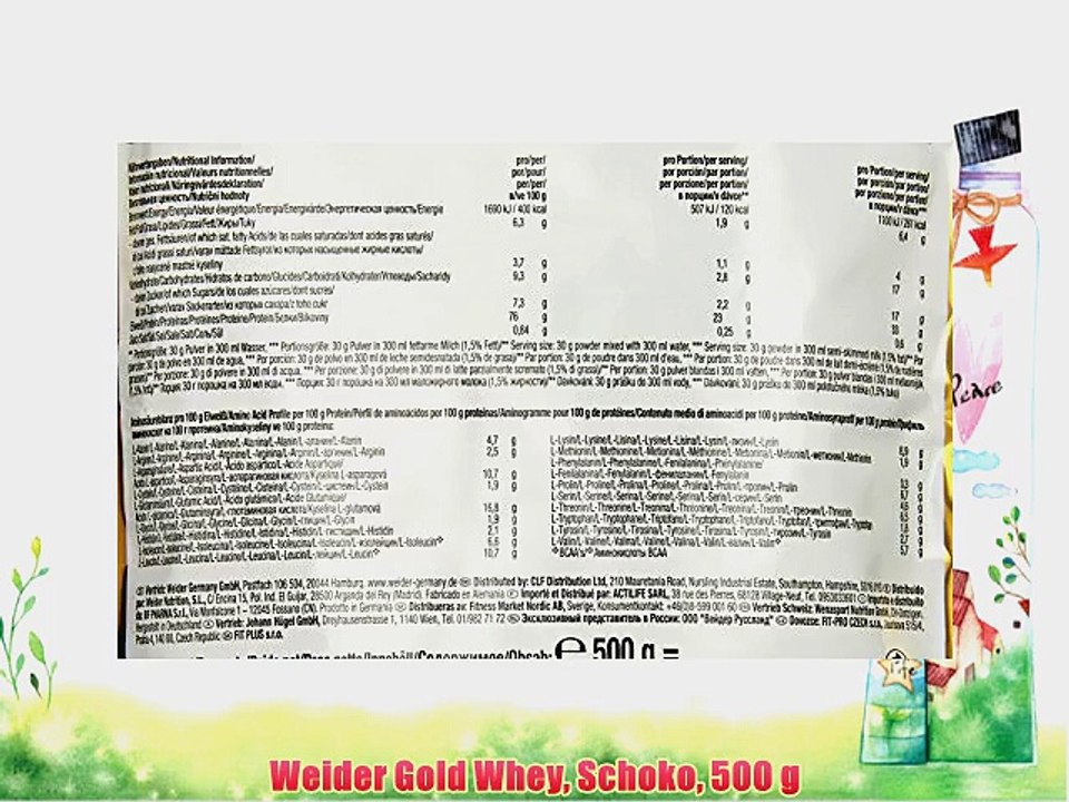 Weider Gold Whey Schoko 500 g