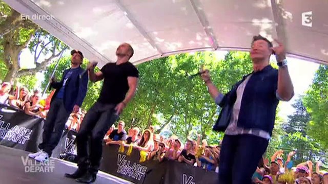 Village départ : Allan Theo, Franck des 2Be3 et Chris des G-Squad en live