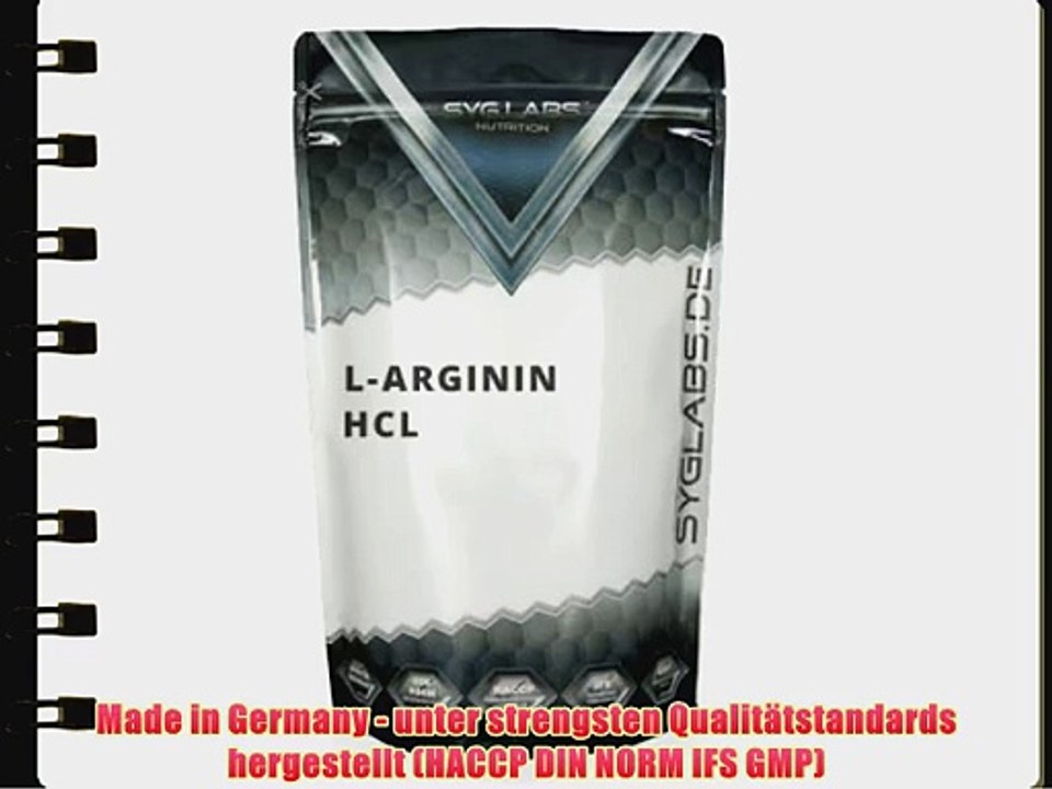 SygLabs L-Arginin HCL - 1000g Pulver vegan