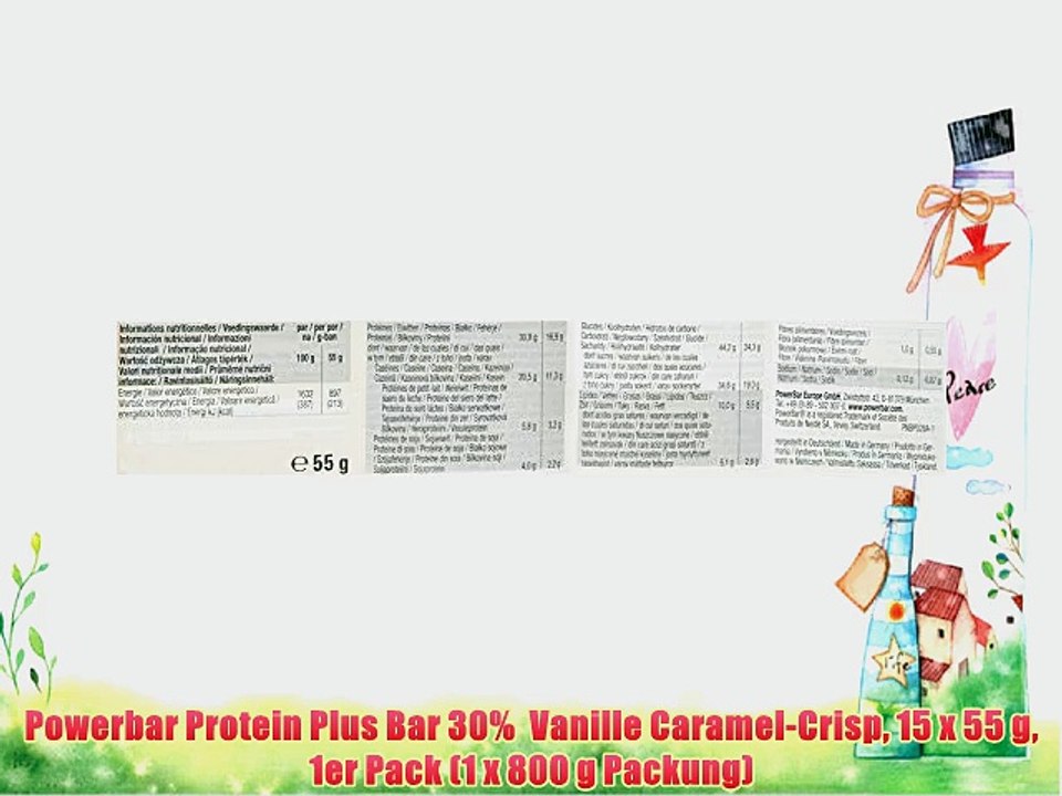 Powerbar Protein Plus Bar 30%  Vanille Caramel-Crisp 15 x 55 g 1er Pack (1 x 800 g Packung)