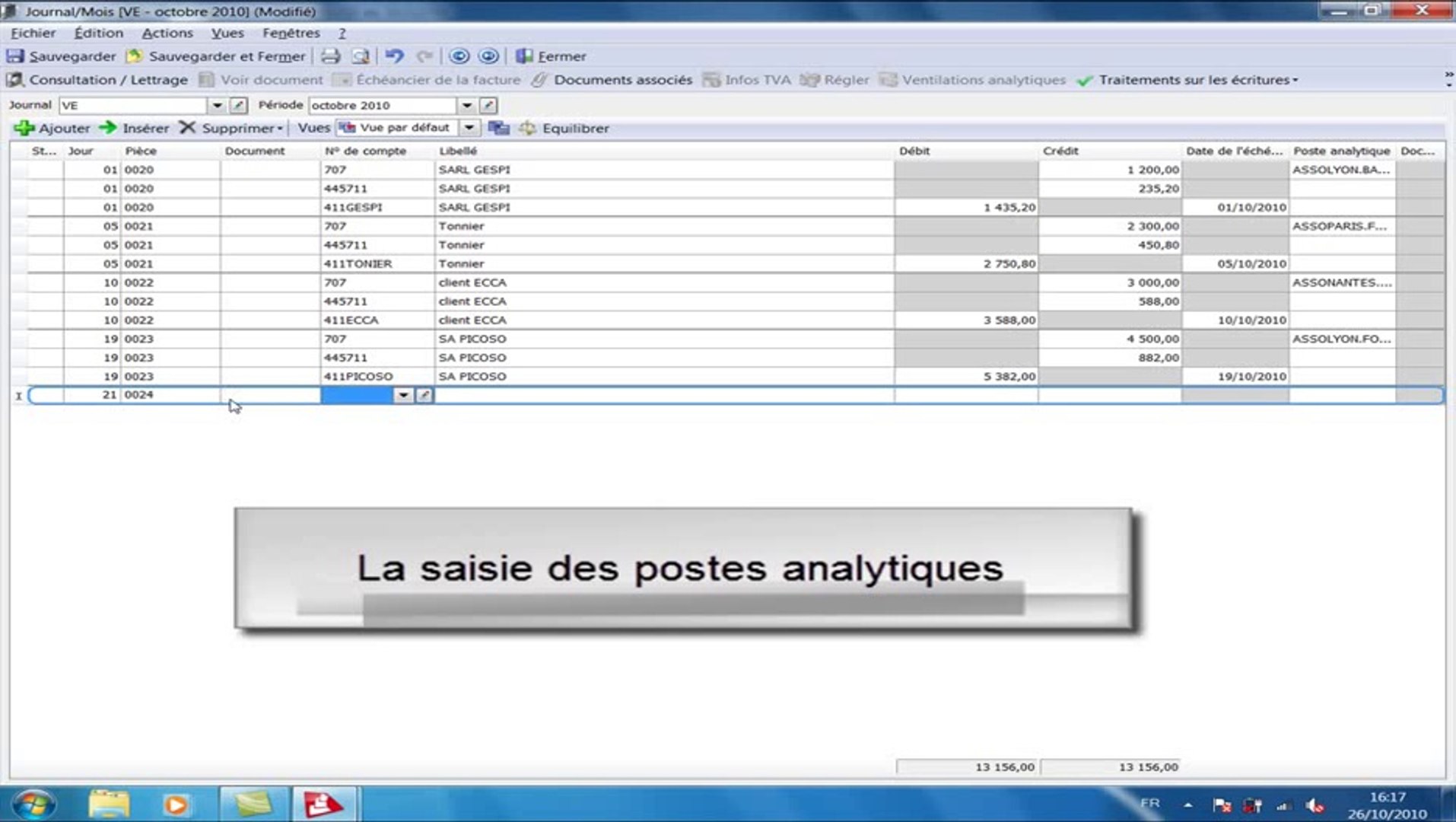 Tuto La Saisie De Lanalytique Avec Ebp Comptabilité Ligne Pme - 