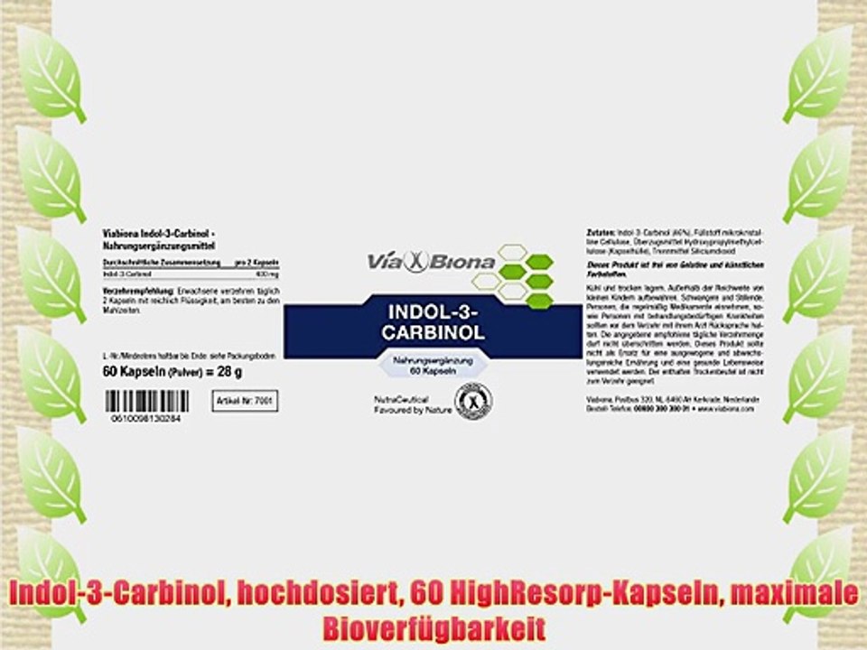Indol-3-Carbinol hochdosiert 60 HighResorp-Kapseln maximale Bioverf?gbarkeit