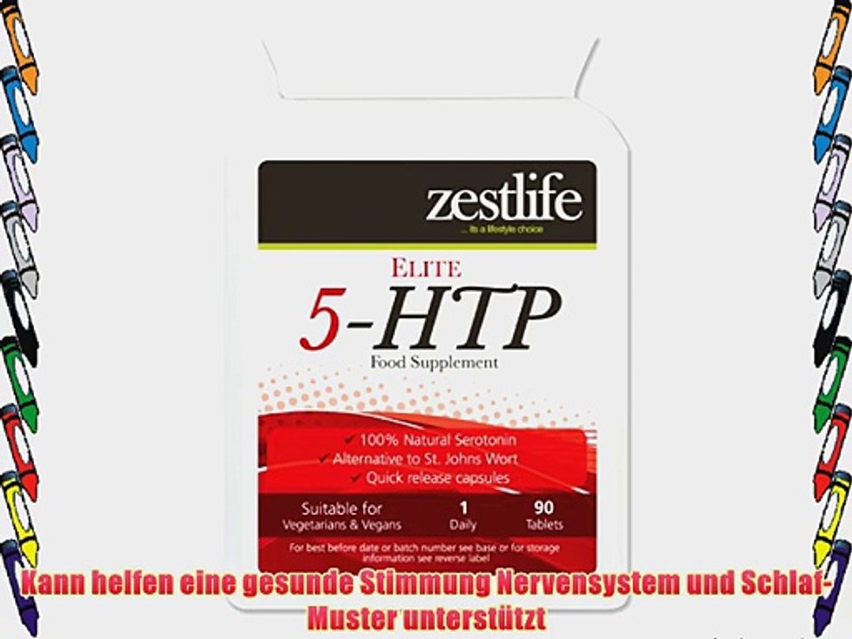5HTP   (Happy Days) St?tzen 90 Tabletten H?chste St?rke 5-HTP aus Griffonia Seed Powder | Premium