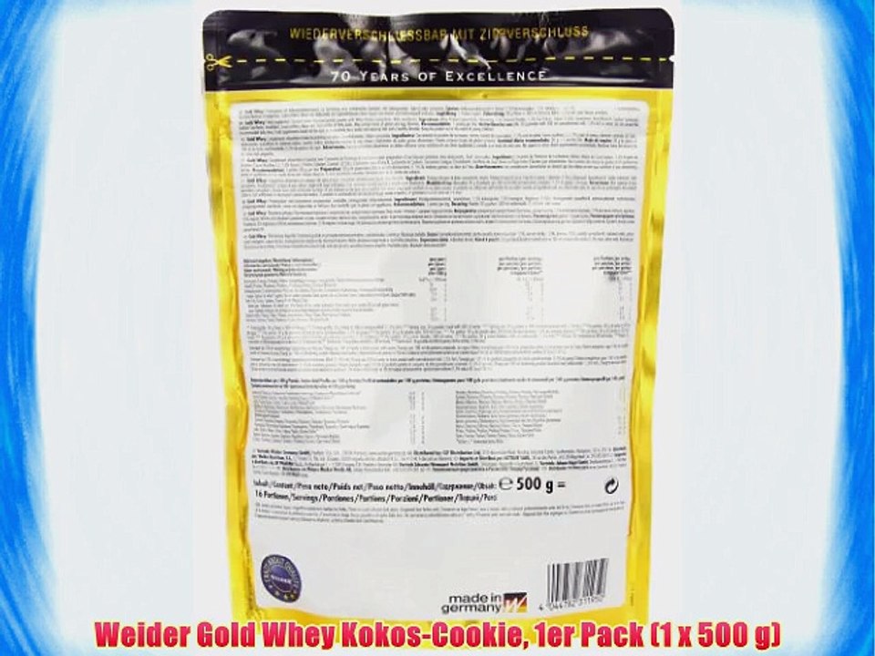 Weider Gold Whey Kokos-Cookie 1er Pack (1 x 500 g)