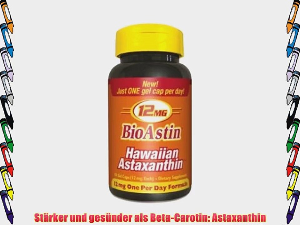 Astaxanthin BioAstin 50 Kapseln ? 12 mg nat?rliches Astaxanthin