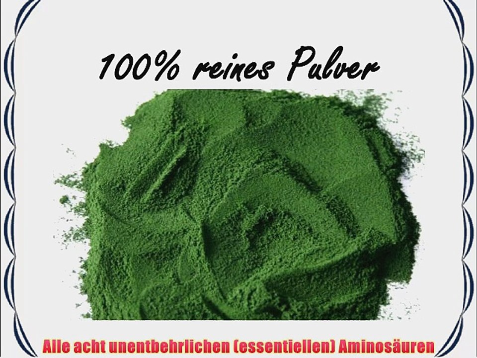 100% reines Spirulina Pulver 500g Sparpackung - r?ckstandskontrolliert -