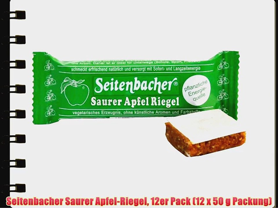 Seitenbacher Saurer Apfel-Riegel 12er Pack (12 x 50 g Packung)