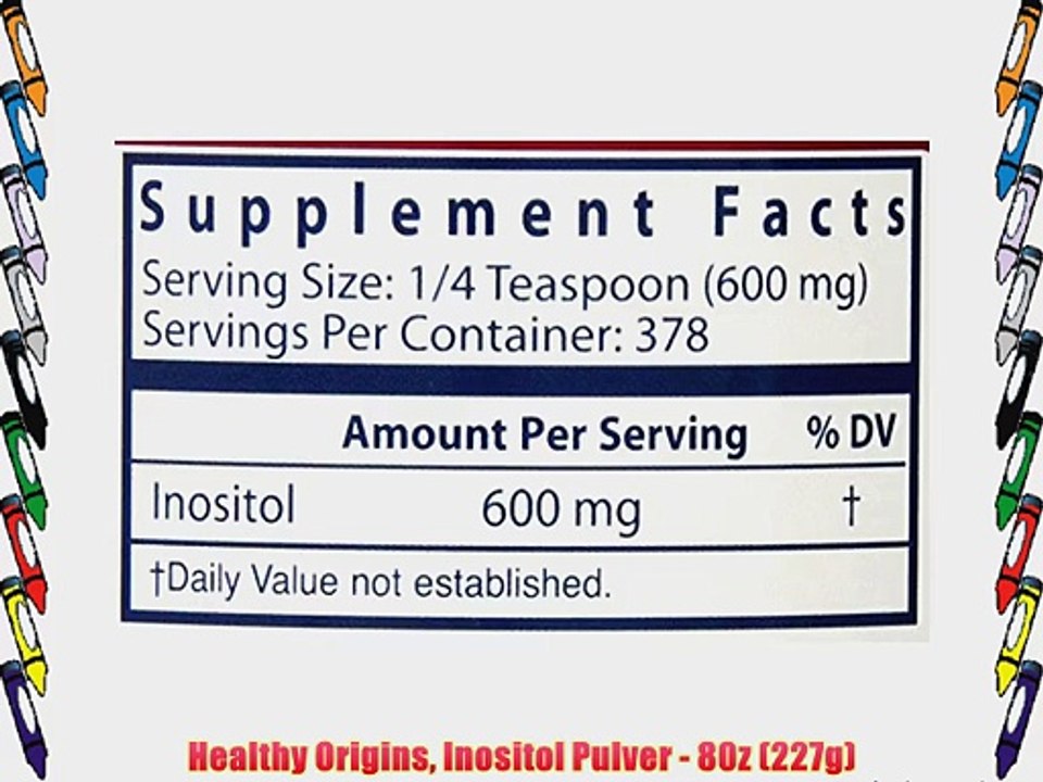 Healthy Origins Inositol Pulver - 80z (227g)