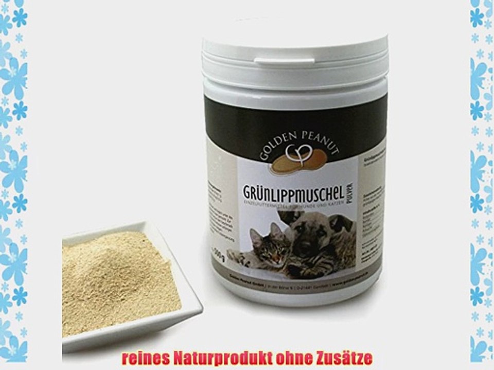 Golden Peanut Gr?nlippmuschelpulver Neuseeland Muschel Extrakt f?r Hunde und Katzen 500g Dose