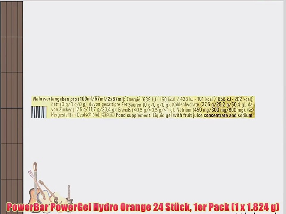PowerBar PowerGel Hydro Orange 24 St?ck 1er Pack (1 x 1.824 g)