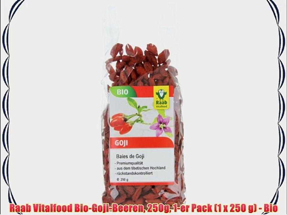 Raab Vitalfood Bio-Goji-Beeren 250g 1-er Pack (1 x 250 g) - Bio