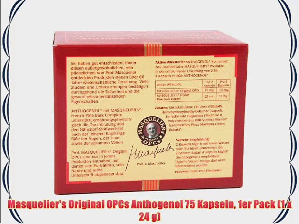 Masquelier's Original OPCs Anthogenol 75 Kapseln 1er Pack (1 x 24 g)