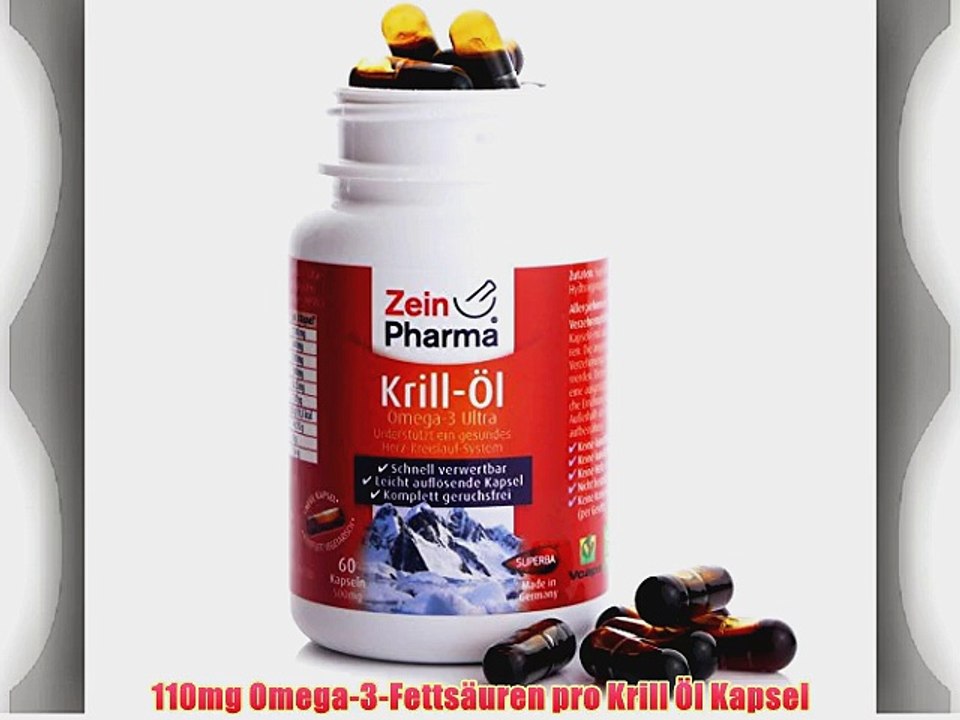 Zein Pharma Krill ?l Kapseln 500 mg 60 St?ck 1er Pack (1 x 36 g)
