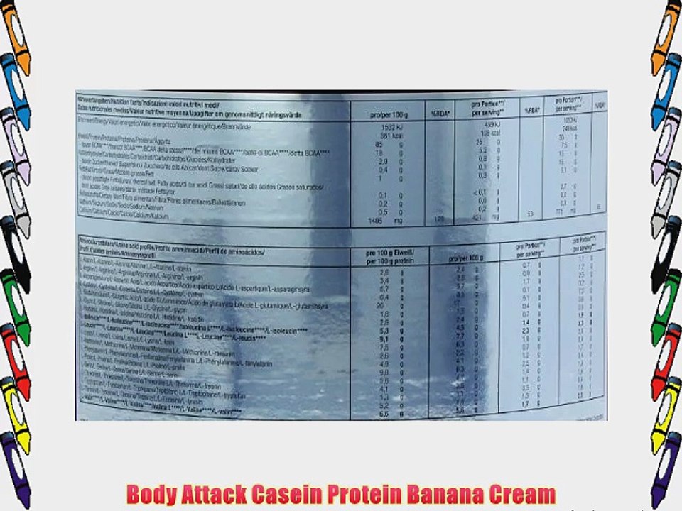 Body Attack Casein Protein Banana Cream