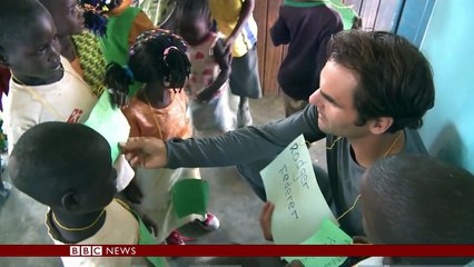 Roger Federer visits children in Malawi - BBC News