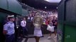 Serena Williams with The Venus Rosewater Dish on her head after winning Wimbledon 2015