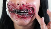Zombie Mouth Halloween Makeup Tutorial -- The Walking Dead Inspired