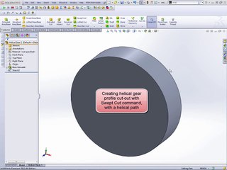 Helical Gear Creation in SolidWorks 2012