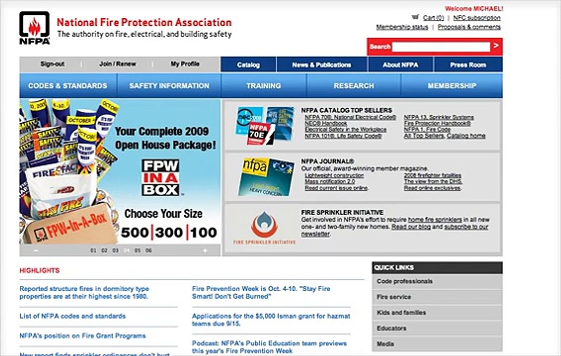 Free NFPA Codes or Standards