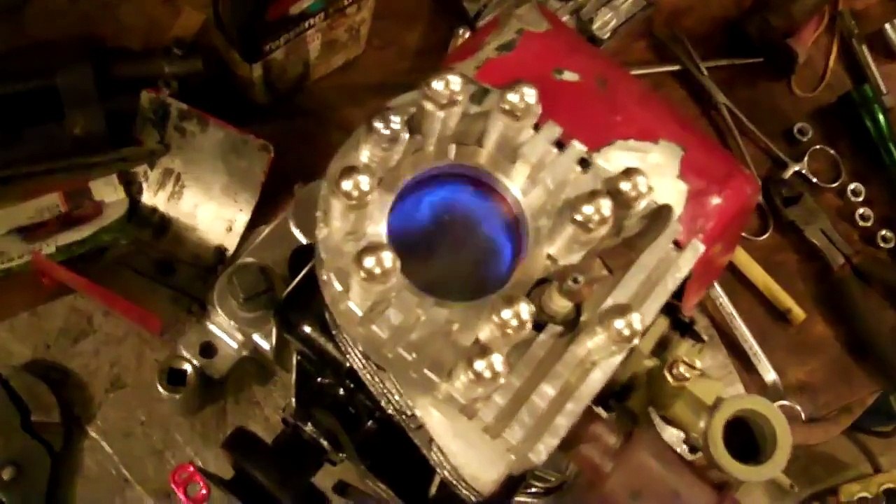 Cast Iron Briggs & Stratton single cylinder.Natural gas. See the actual combustion.Frank Zipp