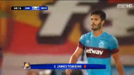 James Tomkins gets Red Card After Fight - Birkirkara vs West Ham 2015