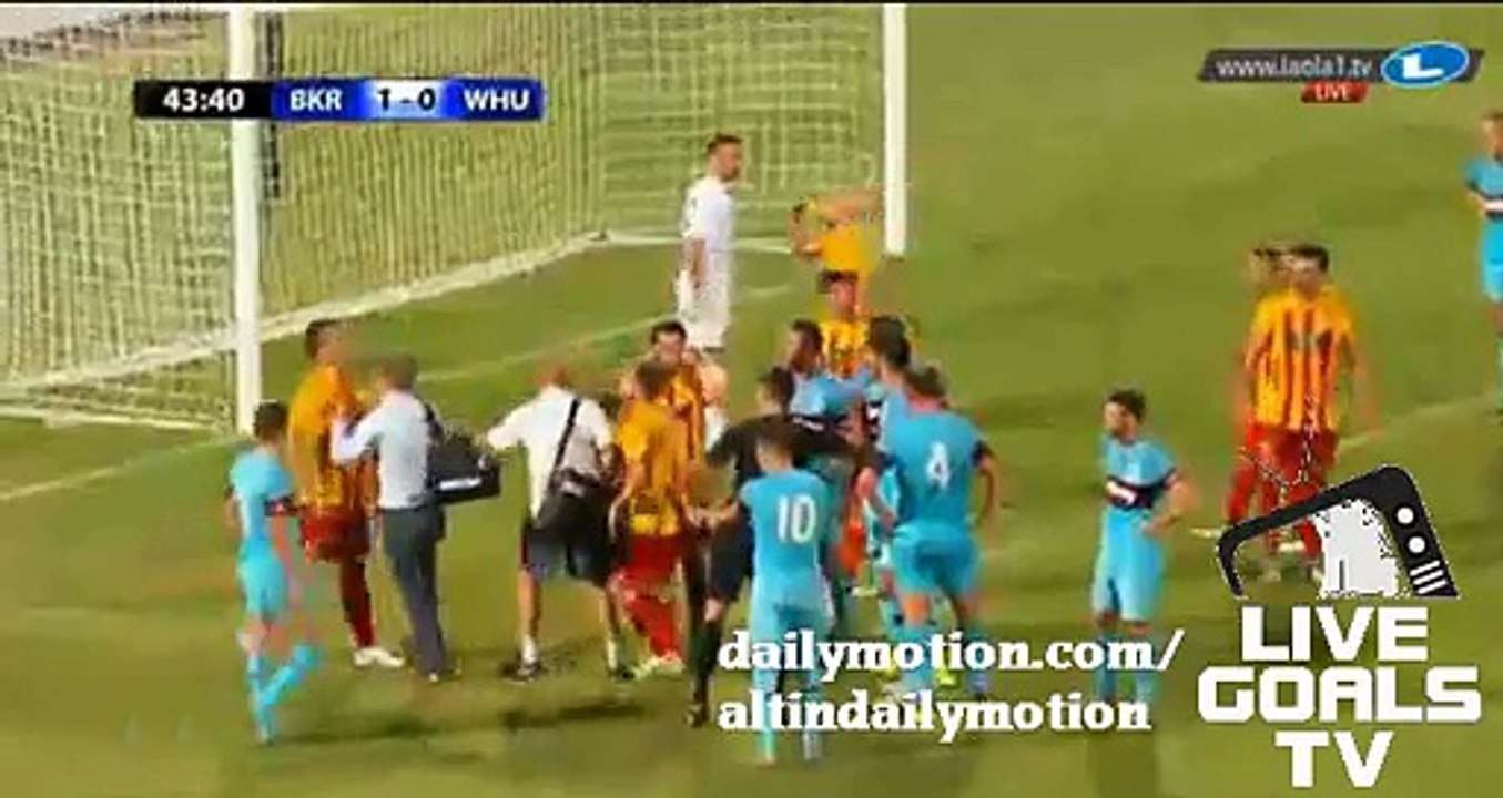 James Tomkins Gets Red Card After Incident | Birkirkara 1-0 West ham
