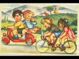 Scooter Lambretta Vespa Old Postcards cartoons adverts