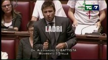 M5S Di Battista - Fuori i ladri dal parlamento!