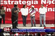 Tarma: Nadine Heredia volvió a acompañar a Ollanta Humala en visitas a provincias