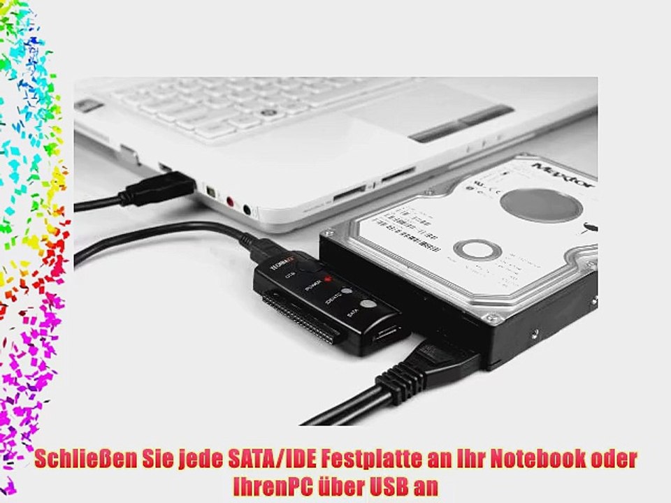 Technaxx USB Adapter zu SATA IDE schwarz