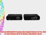 StarTech USB2G4LEXT2 Extender ?ber Gigabit Ethernet (4-Port USB 2.0 Typ-B Buchse auf RJ-45