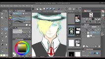 Manga/Anime OC (Castel) speedpainting on Clipstudio Paint EX
