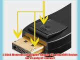 5 St?ck Wentronic Displayport-Adapter (19-polig HDMI-Buchse auf 20-polig DP-Stecker)
