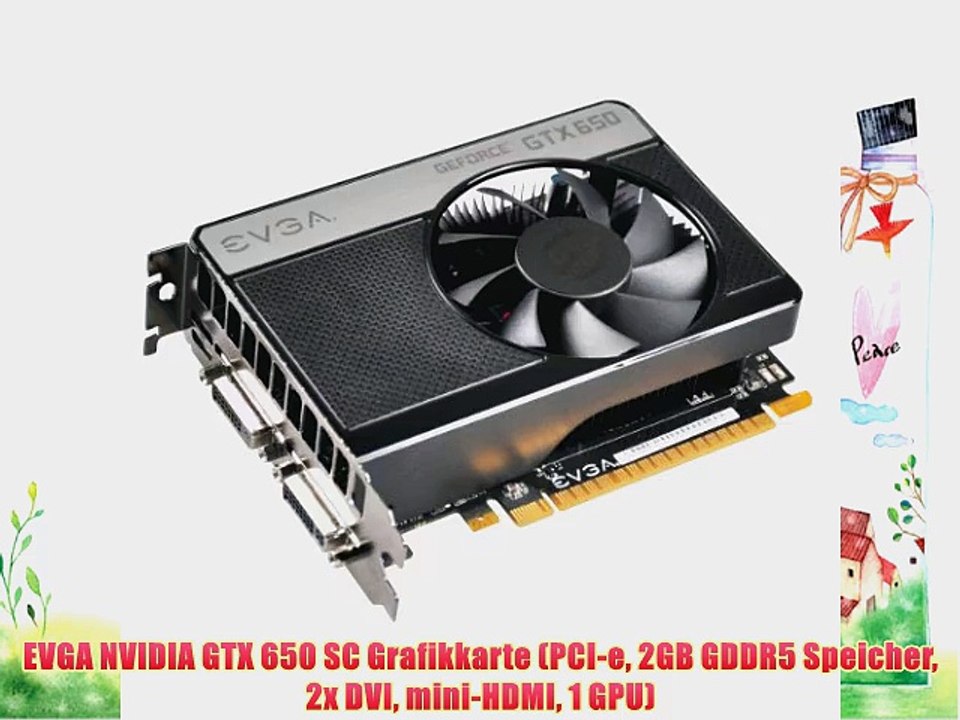 EVGA NVIDIA GTX 650 SC Grafikkarte (PCI-e 2GB GDDR5 Speicher 2x DVI mini-HDMI 1 GPU)