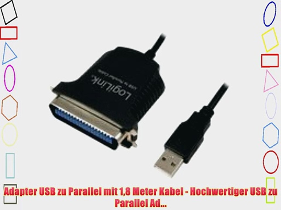 Adapter USB zu Parallel mit 18 Meter Kabel - Hochwertiger USB zu Parallel Ad...