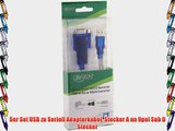 5er Set USB zu Seriell Adapterkabel Stecker A an 9pol Sub D Stecker