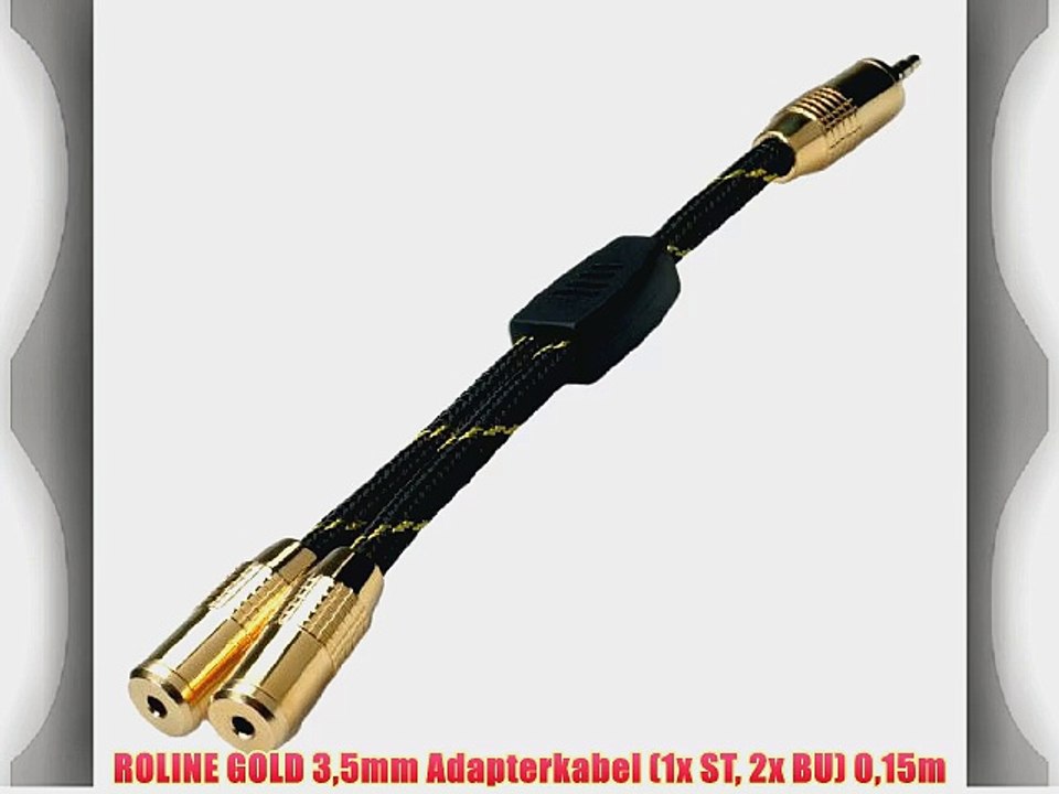 ROLINE GOLD 35mm Adapterkabel (1x ST 2x BU) 015m