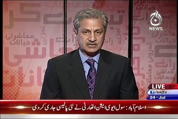 MIAN ATEEQ ON AAJ NEWS IN BOTTIM LINE WITH ABSAR ALAM 24 JULY 2015