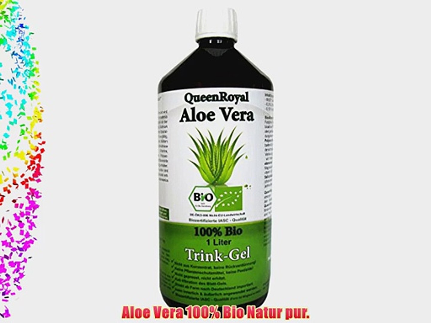 Queen Royal Aloe Vera Trink Gel 100% Bio Natur pur (1 Liter Flasche) -  video Dailymotion