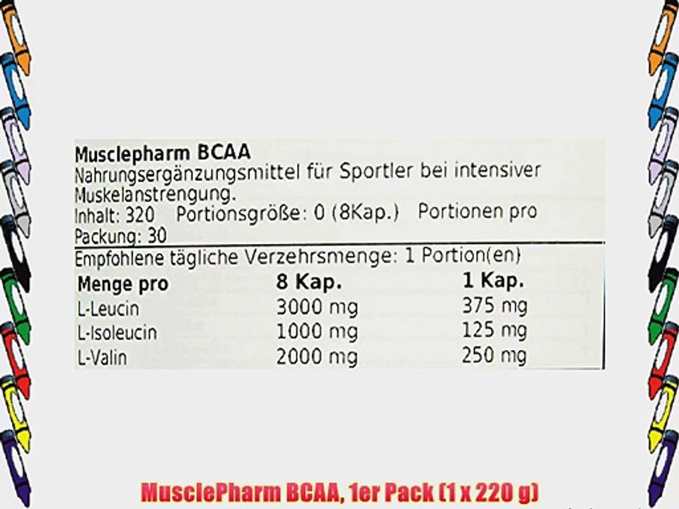 MusclePharm BCAA 1er Pack (1 x 220 g)