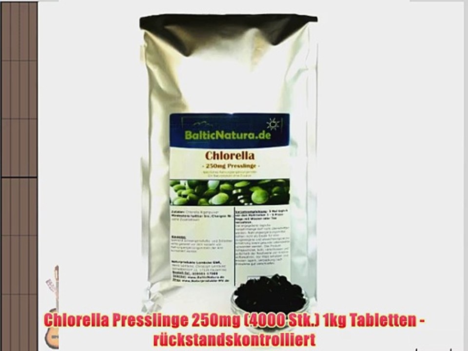 Chlorella Presslinge 250mg (4000 Stk.) 1kg Tabletten - r?ckstandskontrolliert