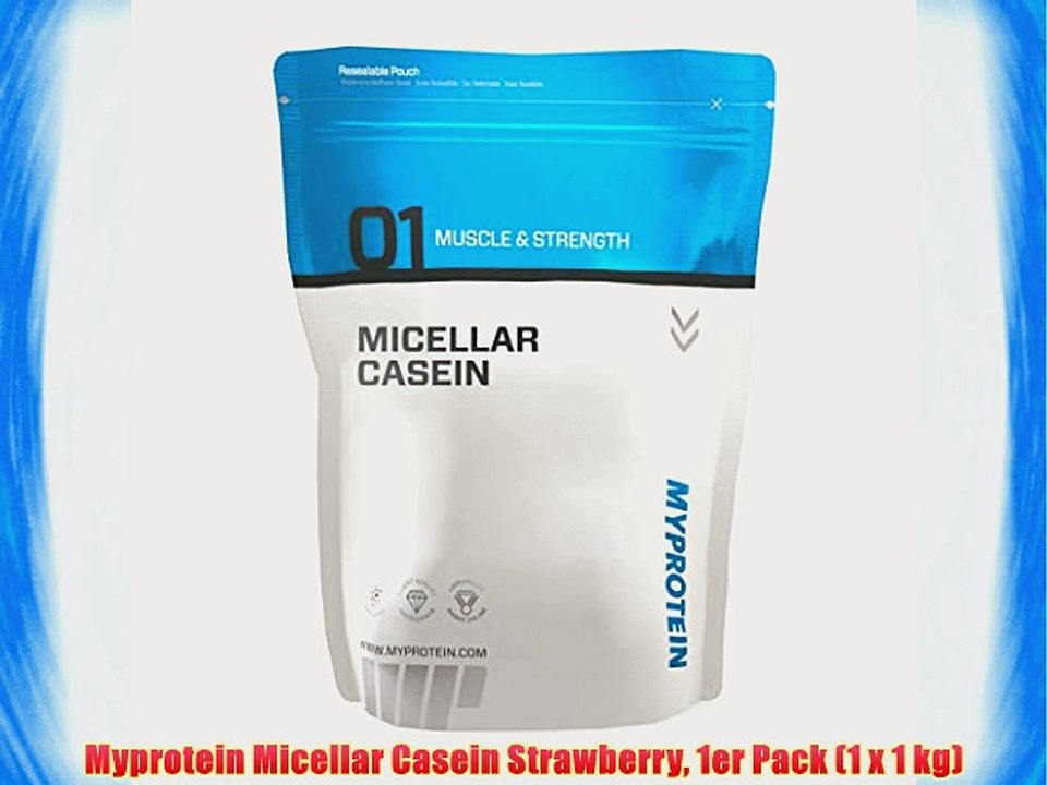 Myprotein Micellar Casein Strawberry 1er Pack (1 x 1 kg)