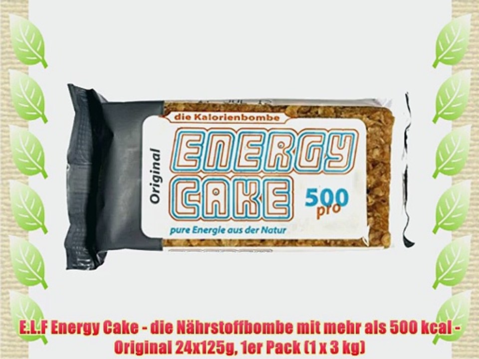 E.L.F Energy Cake - die N?hrstoffbombe mit mehr als 500 kcal - Original 24x125g 1er Pack (1