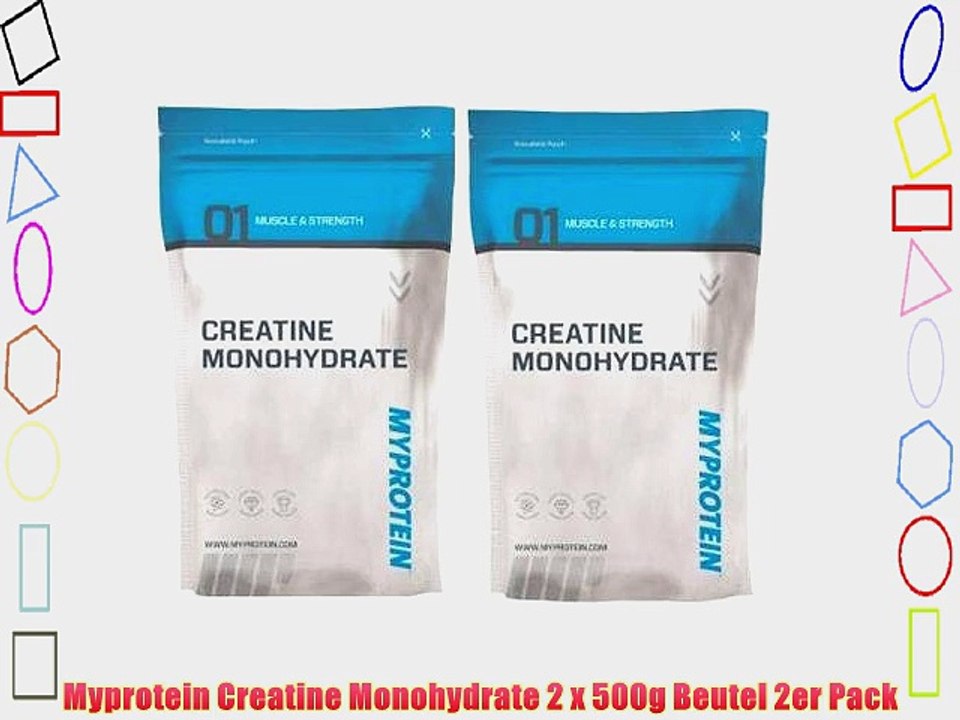 Myprotein Creatine Monohydrate 2 x 500g Beutel 2er Pack